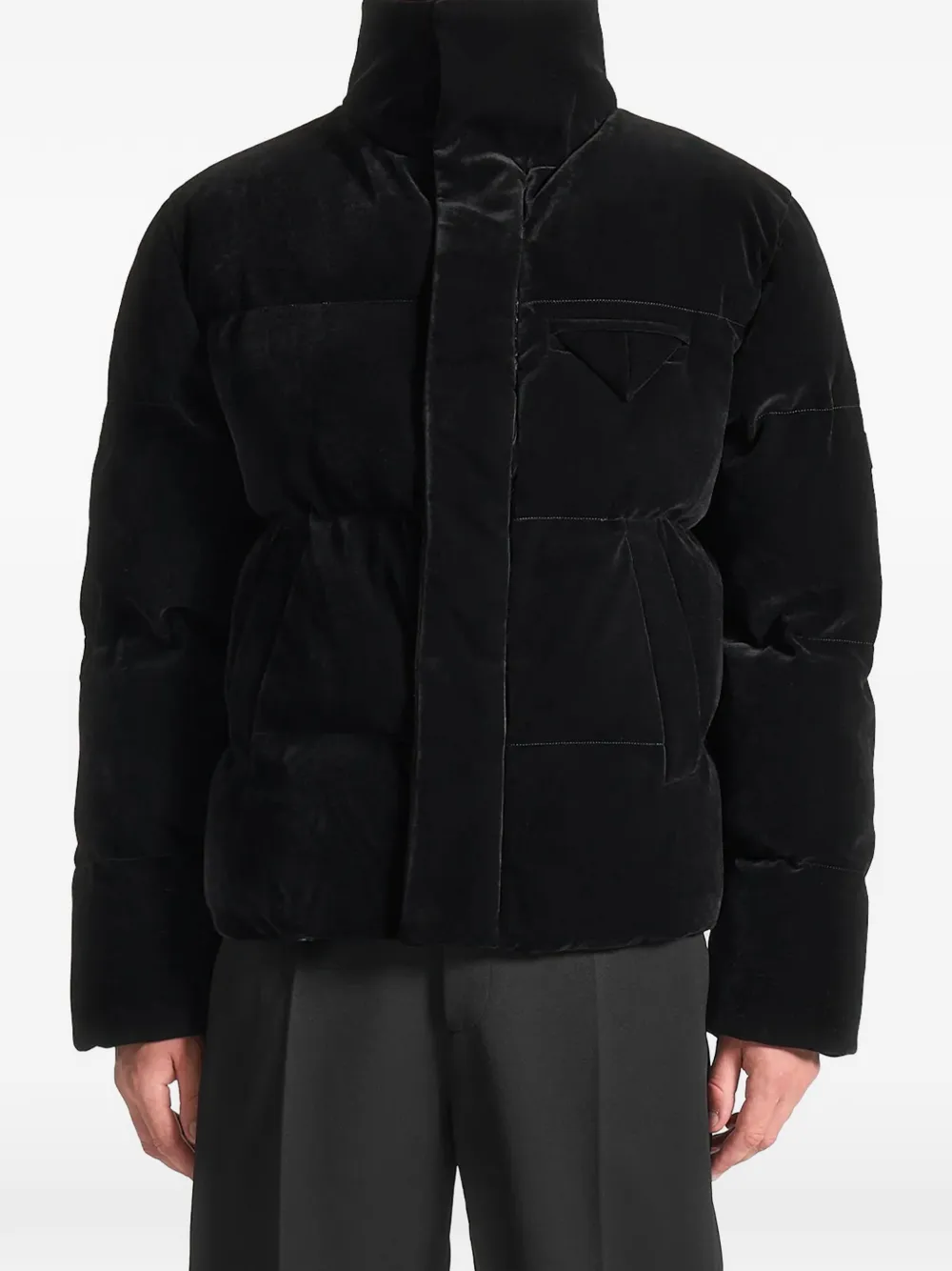 Manière De Voir velvet puffer padded jacket - Nero