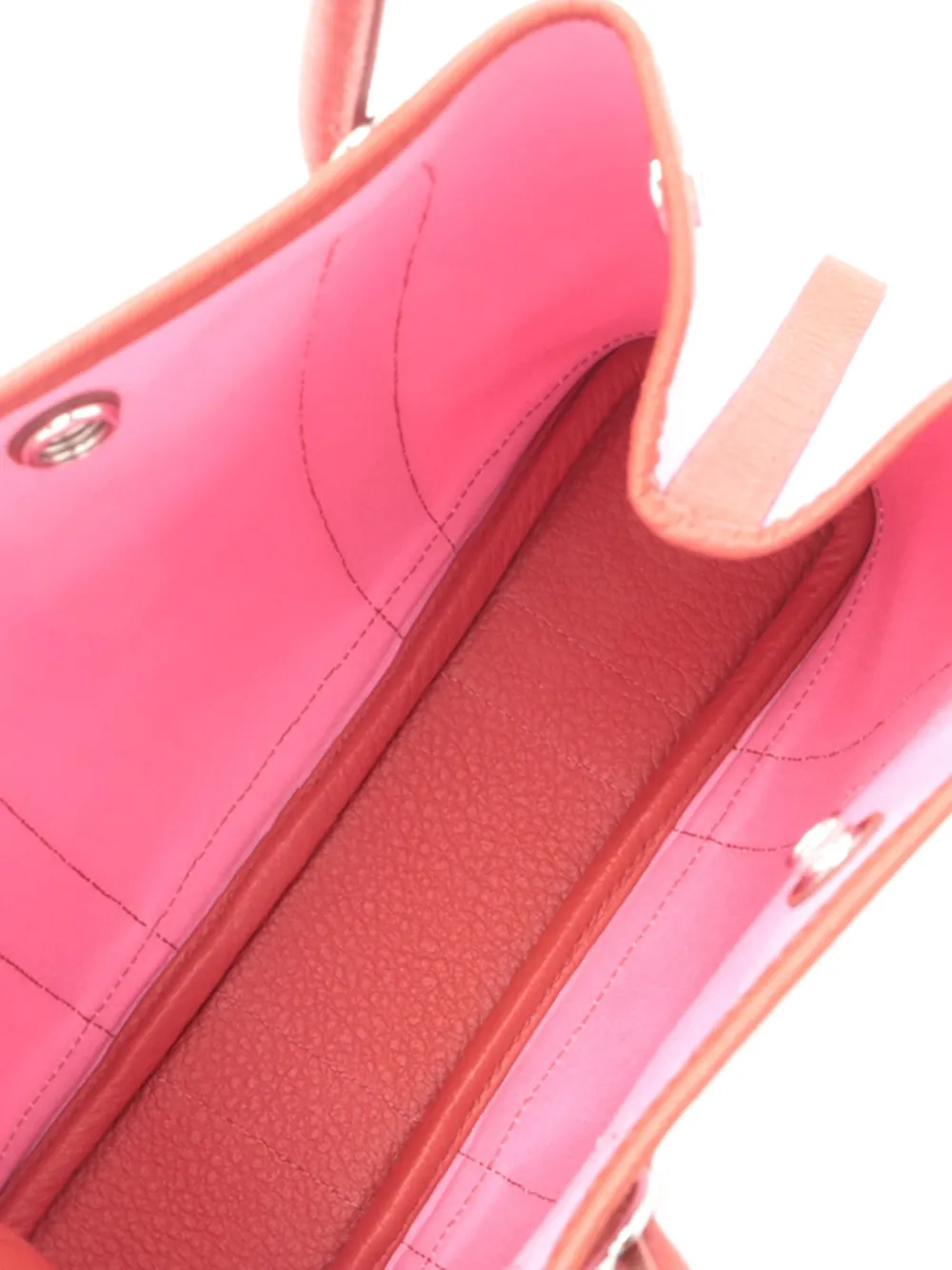 Pre-owned Hermes 2020 Toile And Negonda Garden File 28 Satchel In Pink