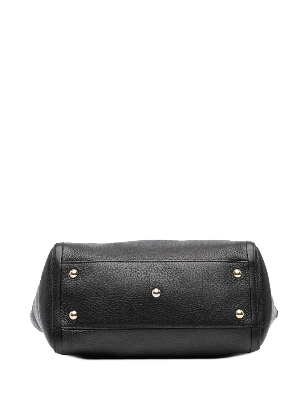 Pre-owned Gucci 2016-2025 Small Pebbled Leather Soho Cellarius Satchel In Black
