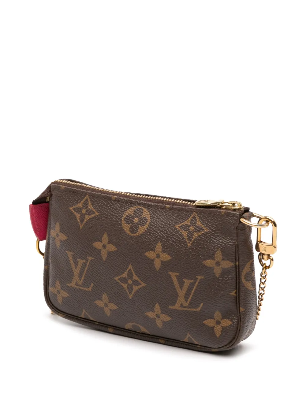 LOUIS VUITTON Pre-owned 2017 Monogram Giraffe Christmas Mini Pochette Accessoires Handbag In Brown
