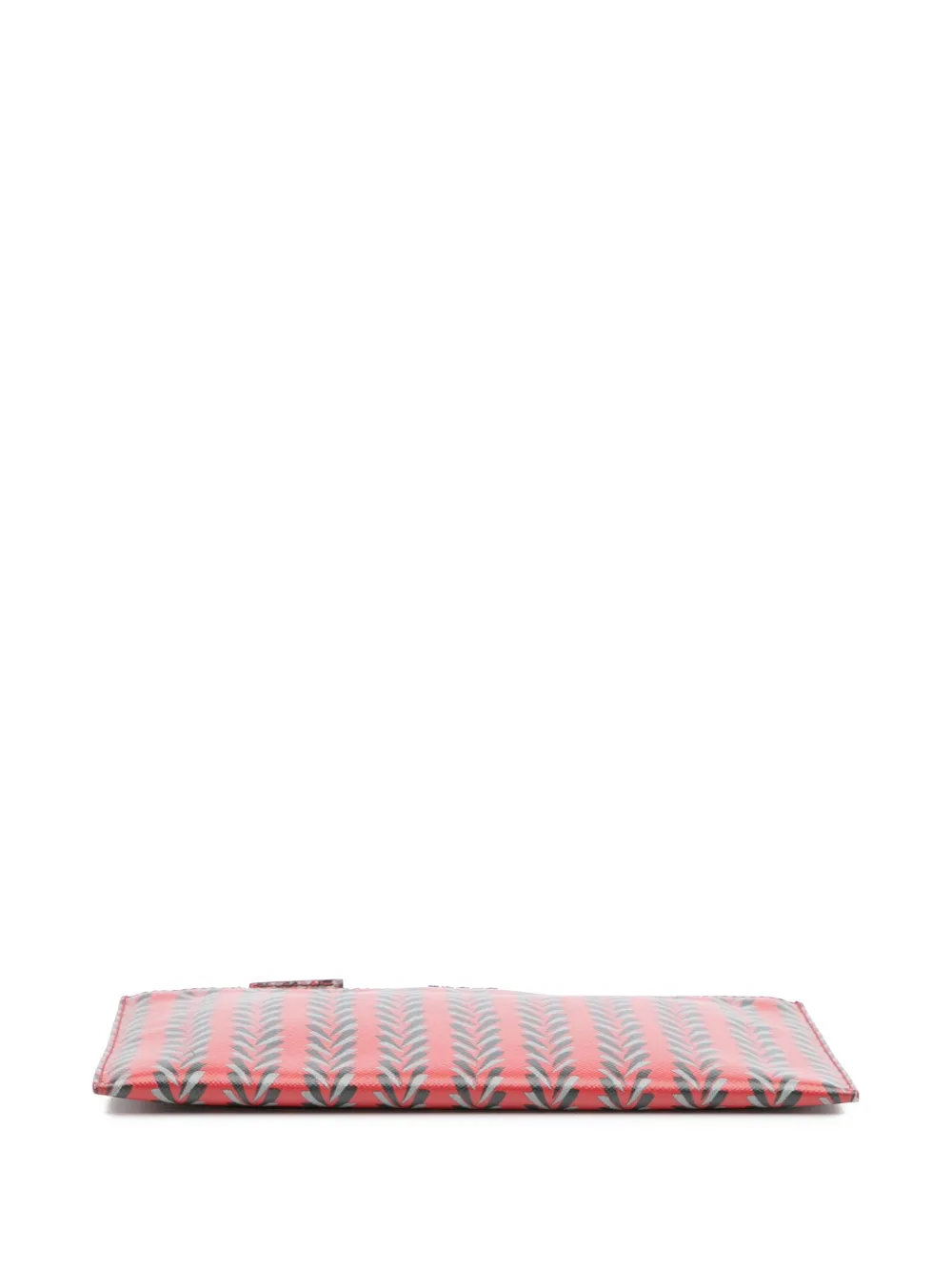Pre-owned Prada 2010-2025 Printed Saffiano Clutch Bag In Red