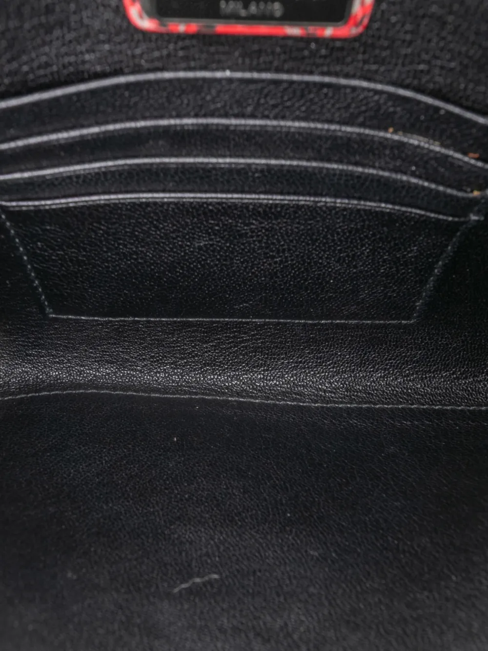 Pre-owned Prada 2010-2025 Printed Saffiano Clutch Bag In Red