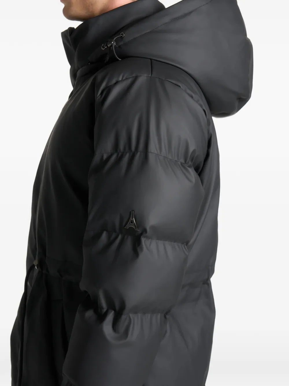 Manière De Voir drawstring-waistband padded coat - Zwart