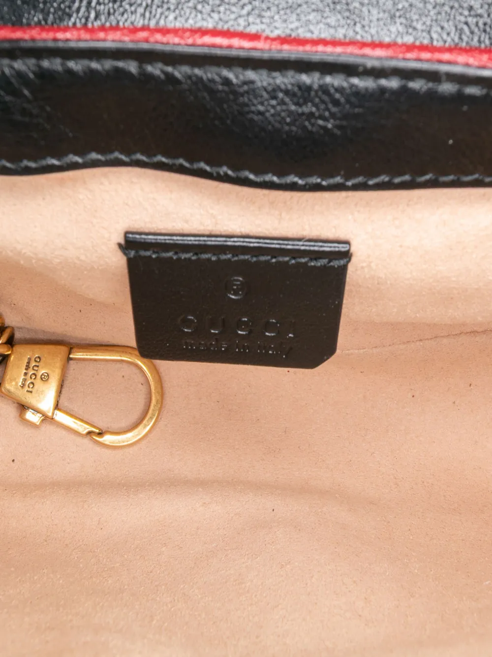 Pre-owned Gucci 2016-2025 Super Mini Gg Marmont Matelasse Leather Torchon Flap Crossbody Bag In Brown