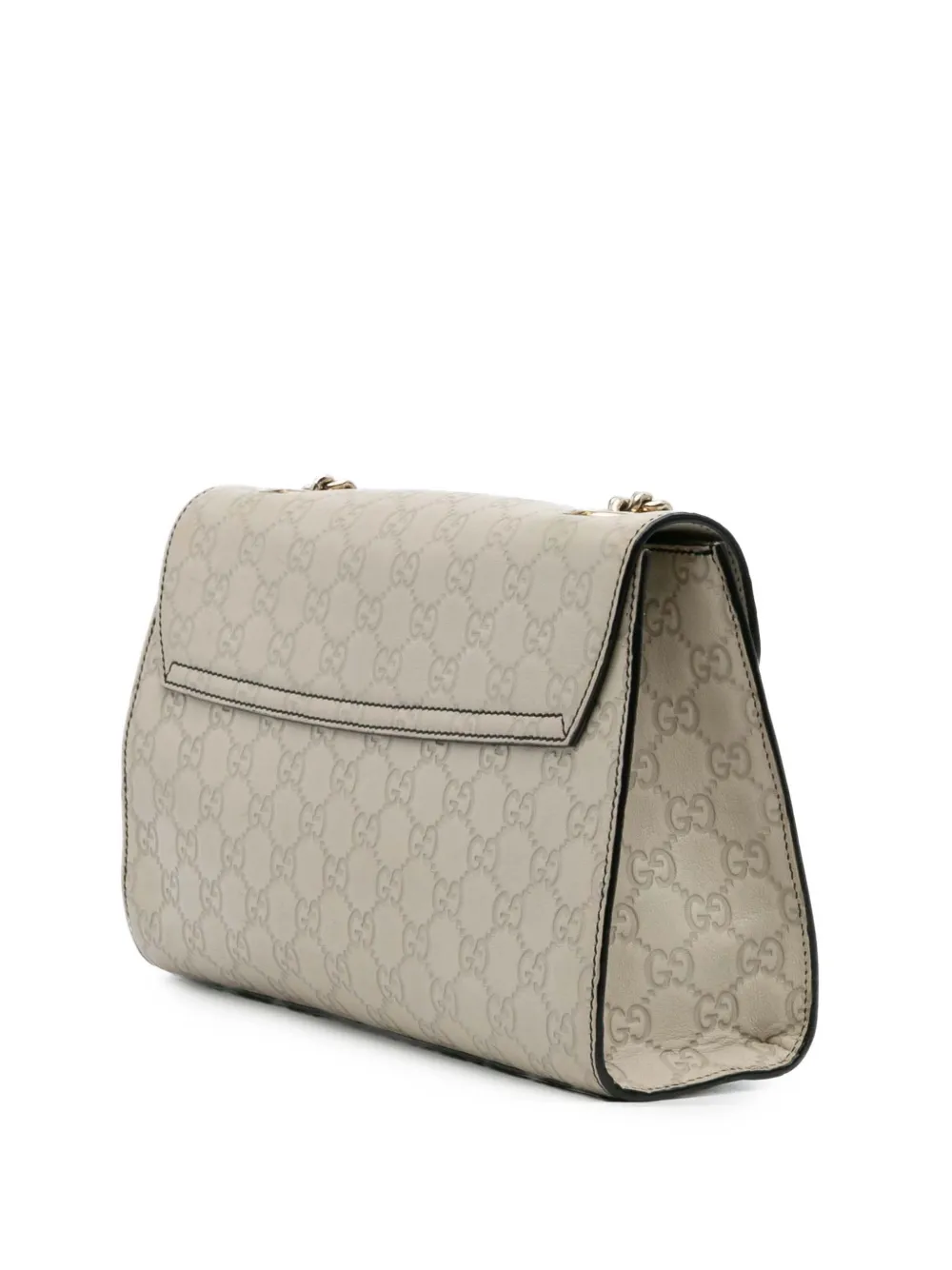 Pre-owned Gucci 2016-2025 Medium Ssima Emily Shoulder Bag In White