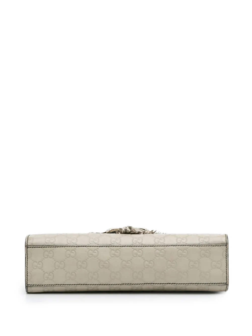 Pre-owned Gucci 2016-2025 Medium Ssima Emily Shoulder Bag In White