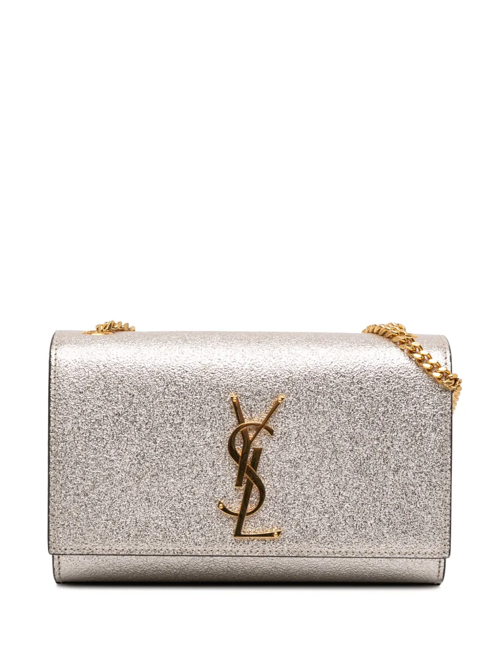 Saint Laurent Pre-Owned Borsa a tracolla Kate in pelle di vitello metallizzata con monogramma piccola 2018 | oro | Image 1