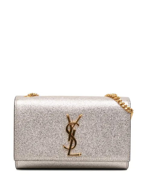 Saint Laurent Pre-Owned 2018 Small Metallic Calfskin Monogram Kate crossbody bag