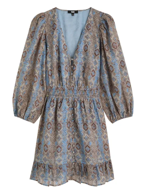 PAIGE فستان 'أوفيلي' ميني منقوش