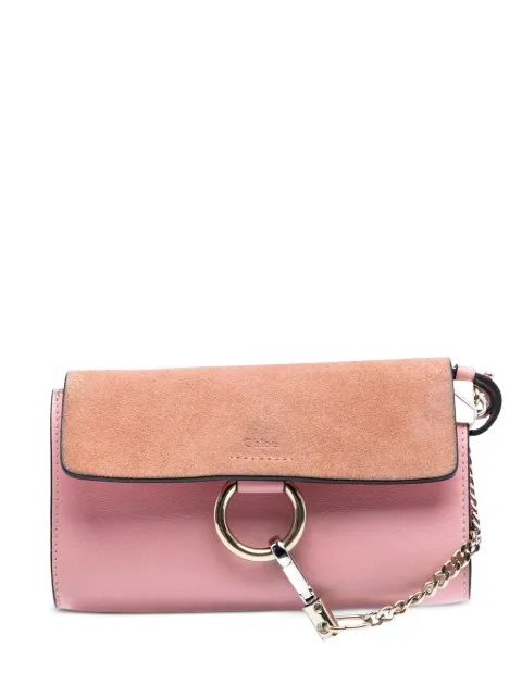 Chloé Pre-Owned 2017 Mini Calfskin and Suede Faye Chain crossbody bag