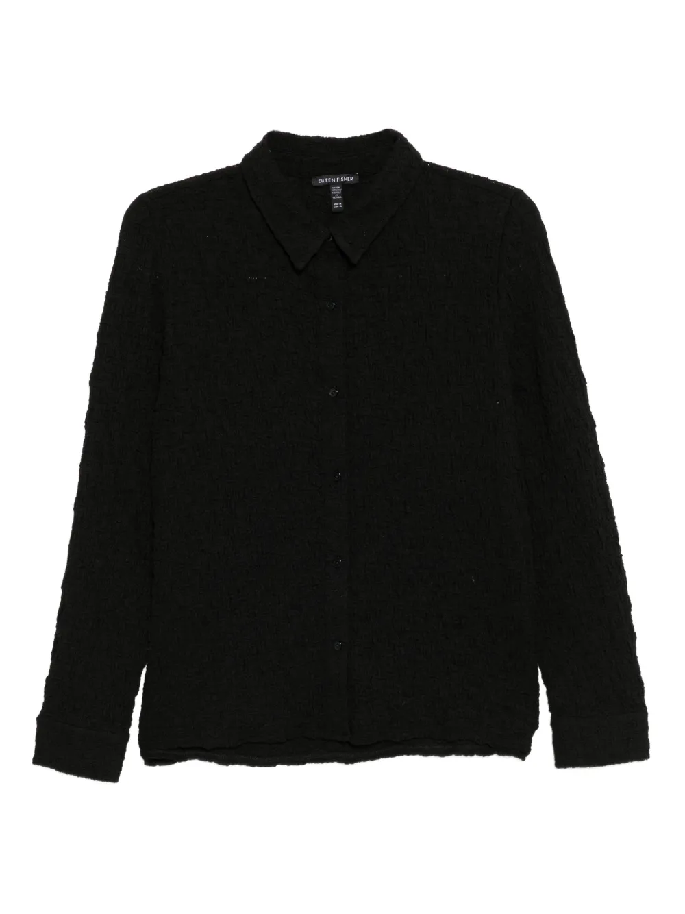 Eileen Fisher camisa con efecto cloqué | negro | Image 1