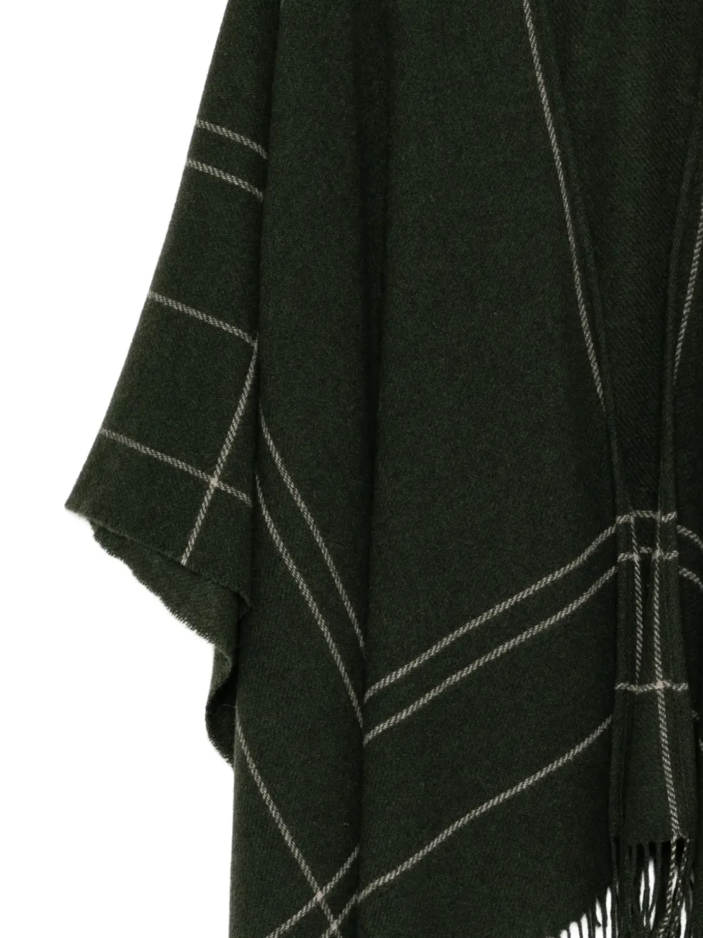 Eileen Fisher Graphic Twill Poncho In Green