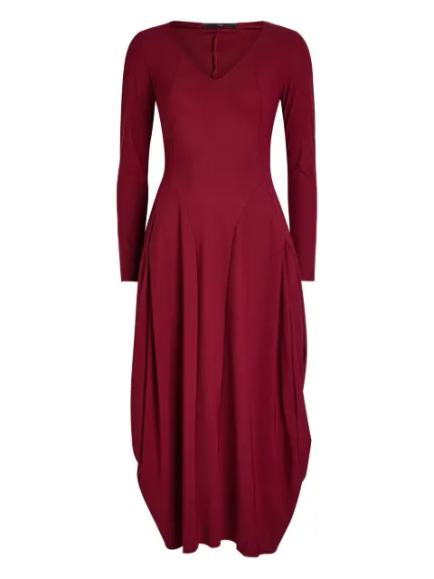 High panelled V-neck midi dress