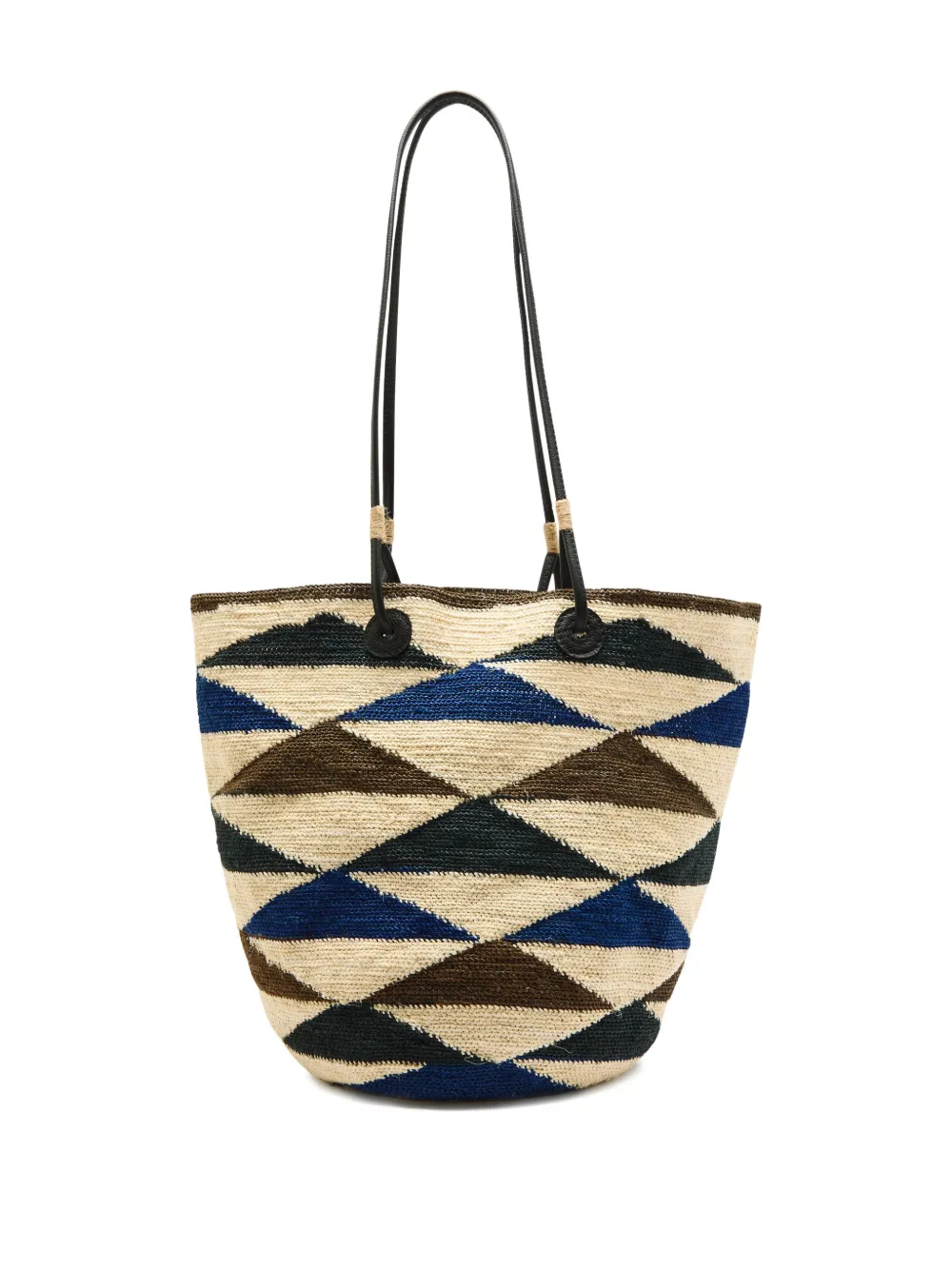 Sensi Studio medium Shigra Carry All straw tote bag - Beige