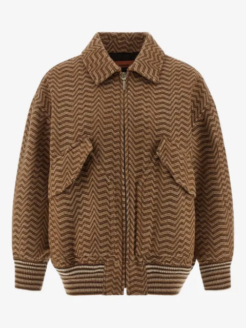 Missoni chamarra bomber con motivo chevron