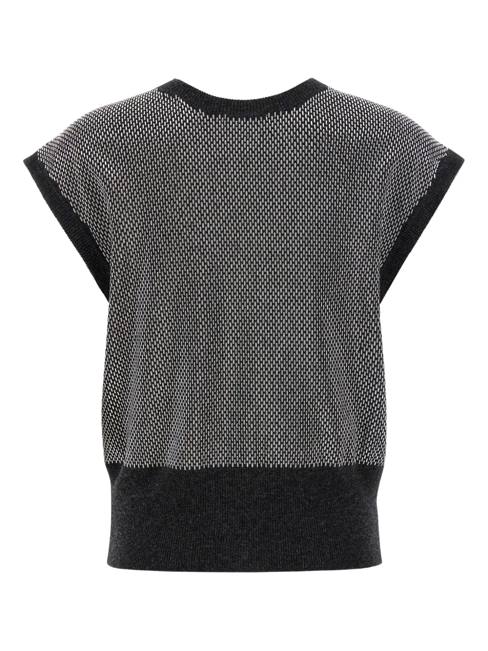 Haikure Kirby Bead Embellished Virgin Wool Sweater Vest In Black