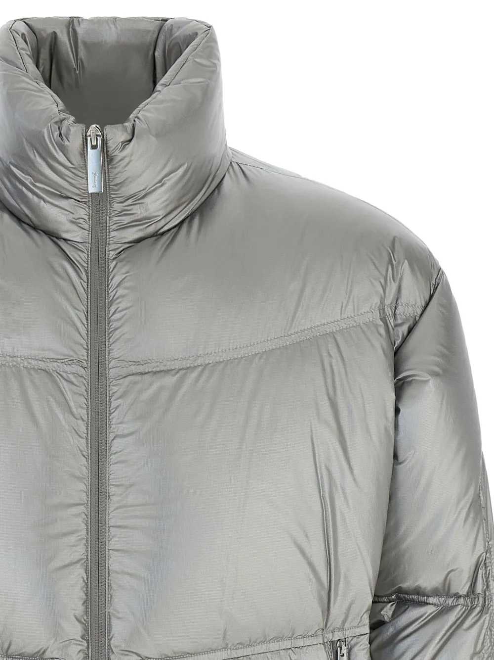 Laminar Metallic Shield Down Jacket Puffer Jackets Silver In Gray