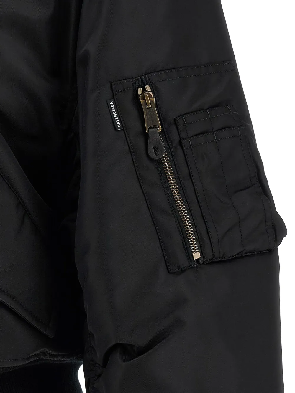 Balenciaga Standard Padded Bomber Jacket In Black