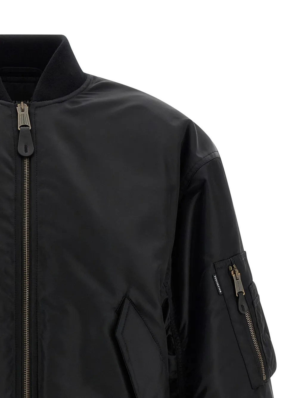 Balenciaga Standard Padded Bomber Jacket In Black