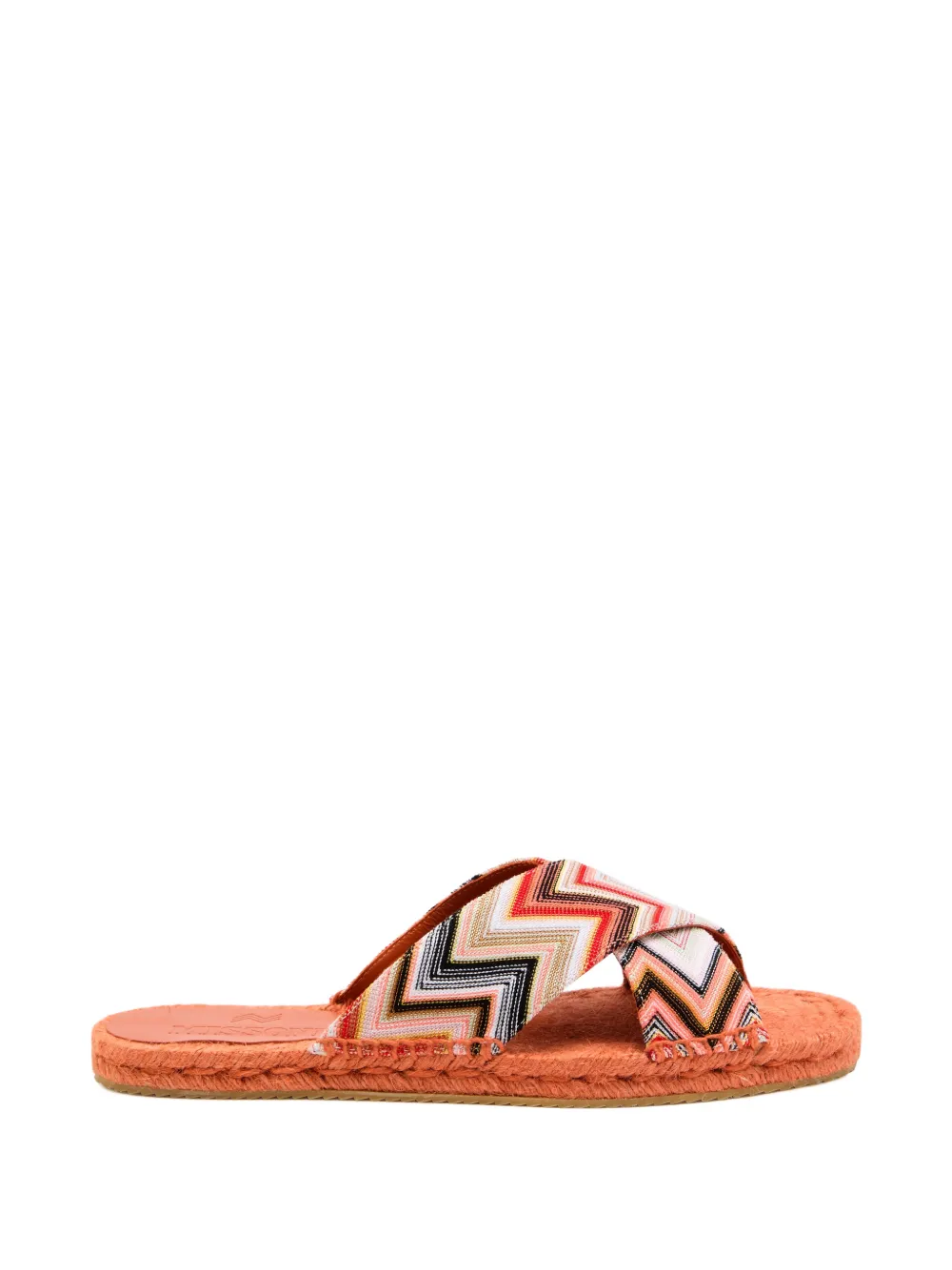 Missoni Harlow chevron flat sandals Roze