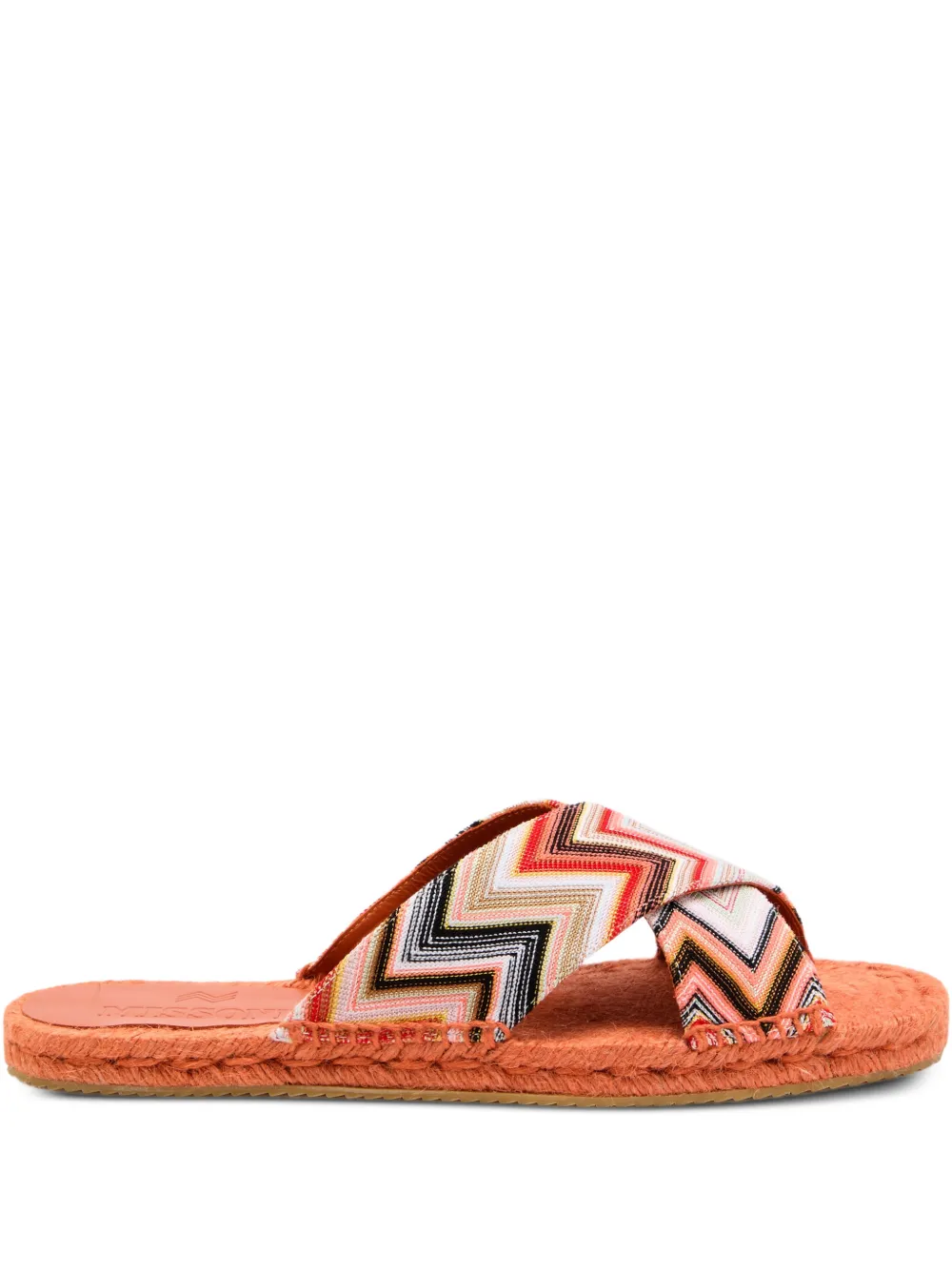 Missoni Harlow chevron flat sandals - Rosa