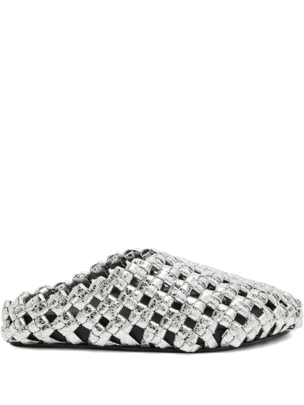 A.W.A.K.E. Mode weaved clog mules | Silver | Image 1