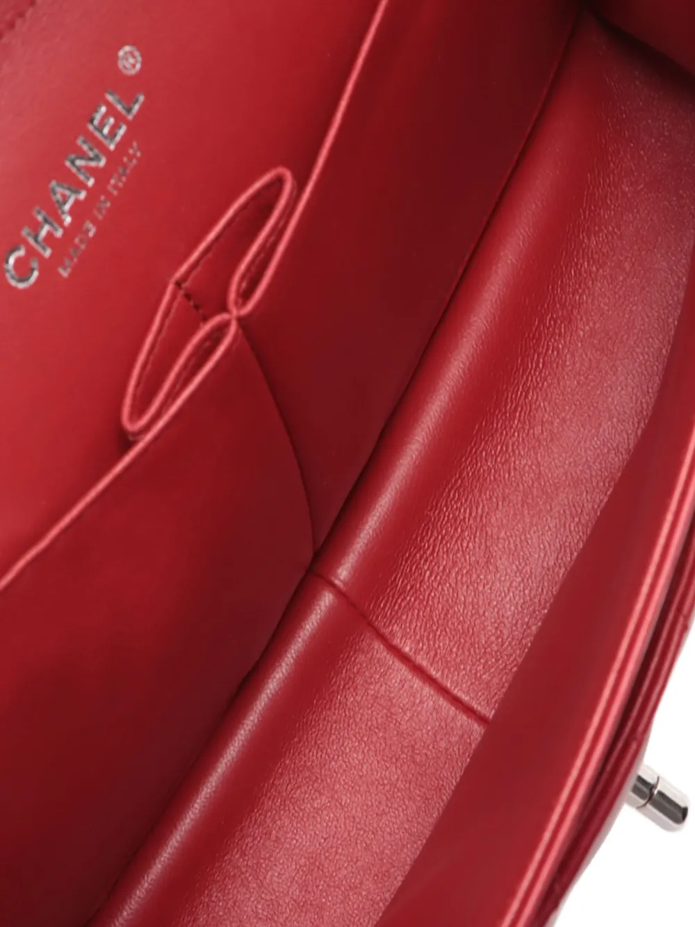Pre-owned Chanel 2012-2013 Jumbo Classic Lambskin Double Flap Shoulder Bag In Red
