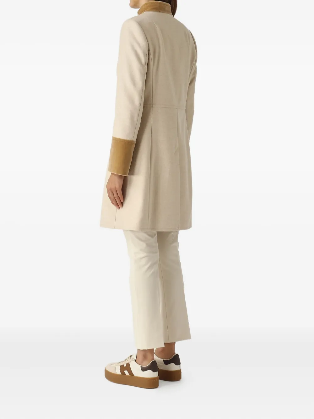 Fay Jas met enkele rij knopen Beige