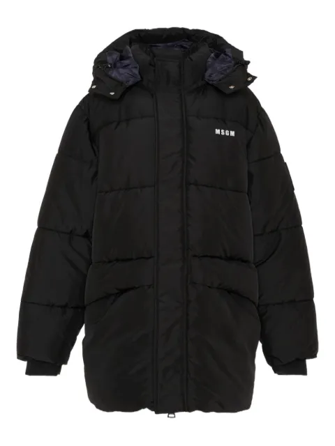 MSGM Kids logo hooded coat