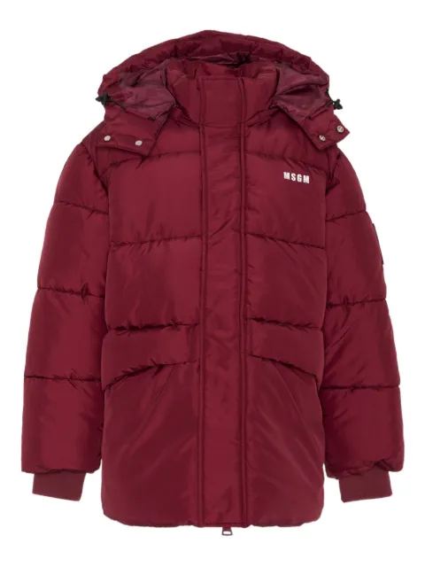 MSGM Kids hooded puffer coat