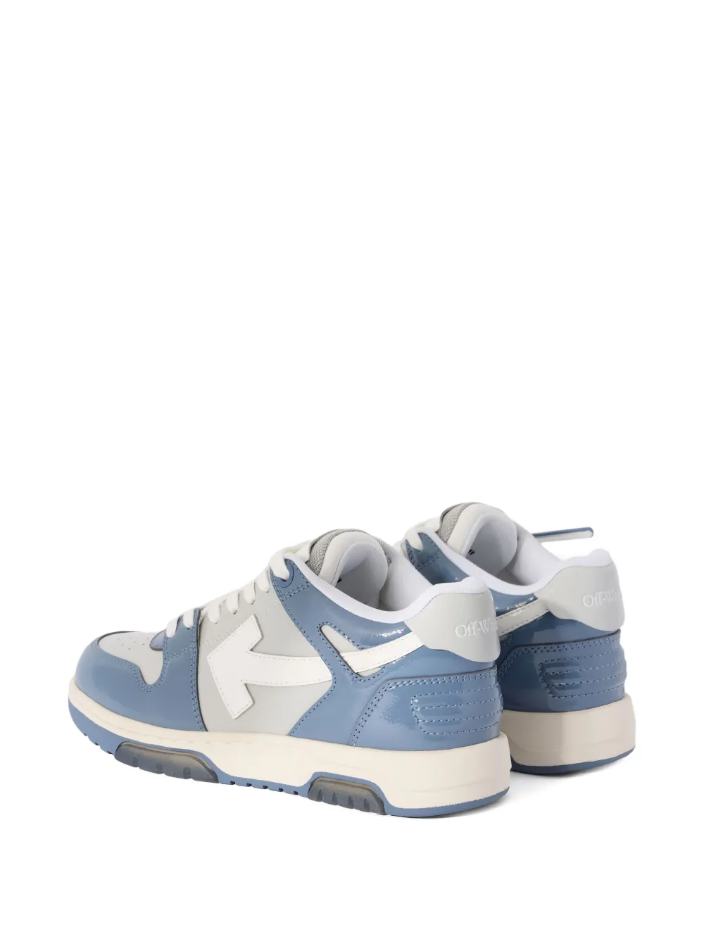 Off-White Lakleren sneakers met pijldetail Blauw