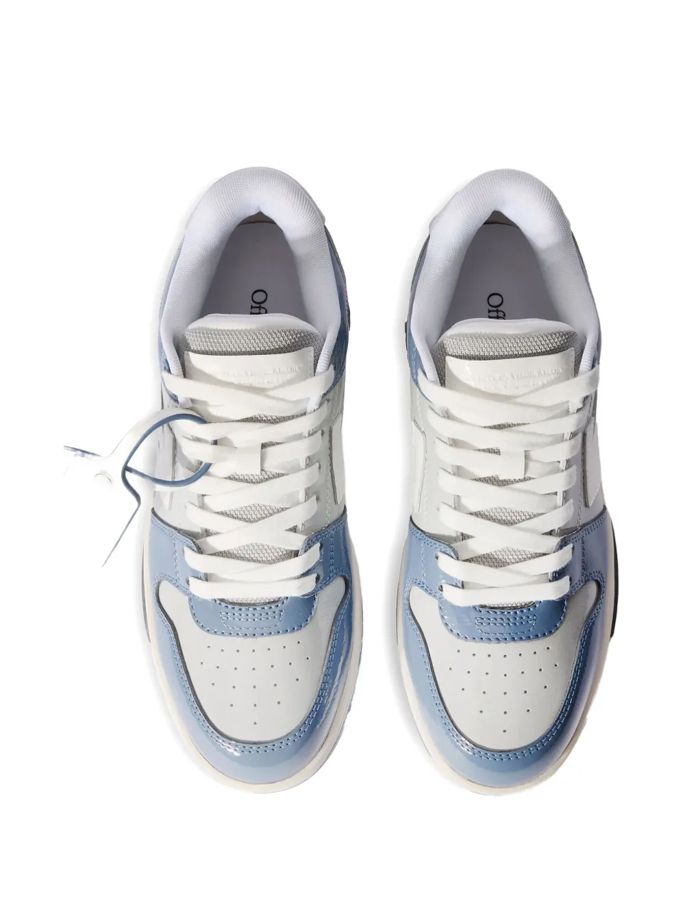 Off-White Lakleren sneakers met pijldetail Blauw