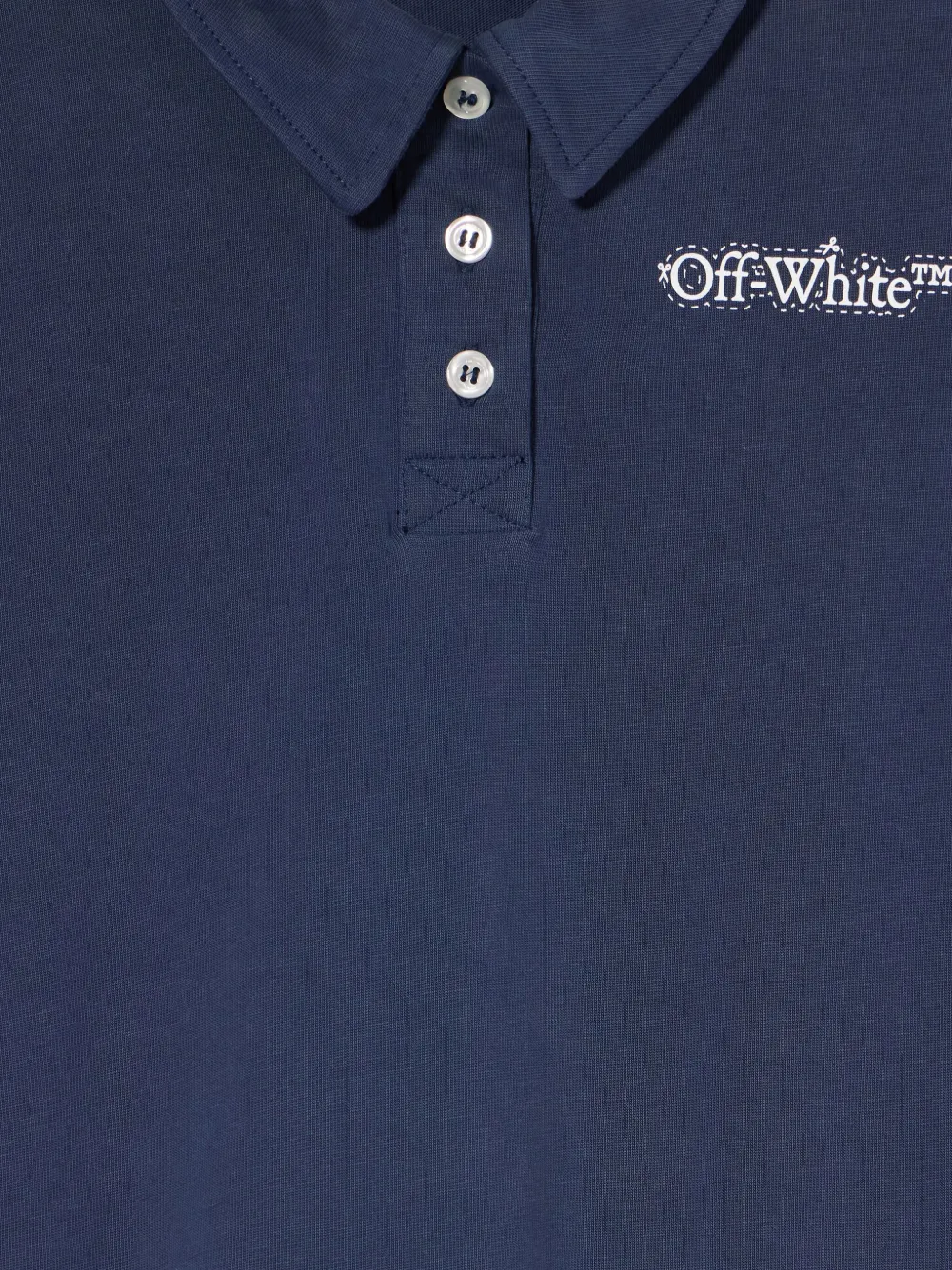 Off-White Kids Polojurk met geplooide rok Arrow-patroon Blauw