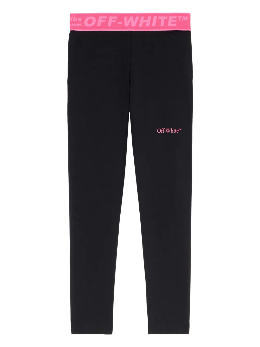 Off-White Kids logo-waistband leggings - Nero