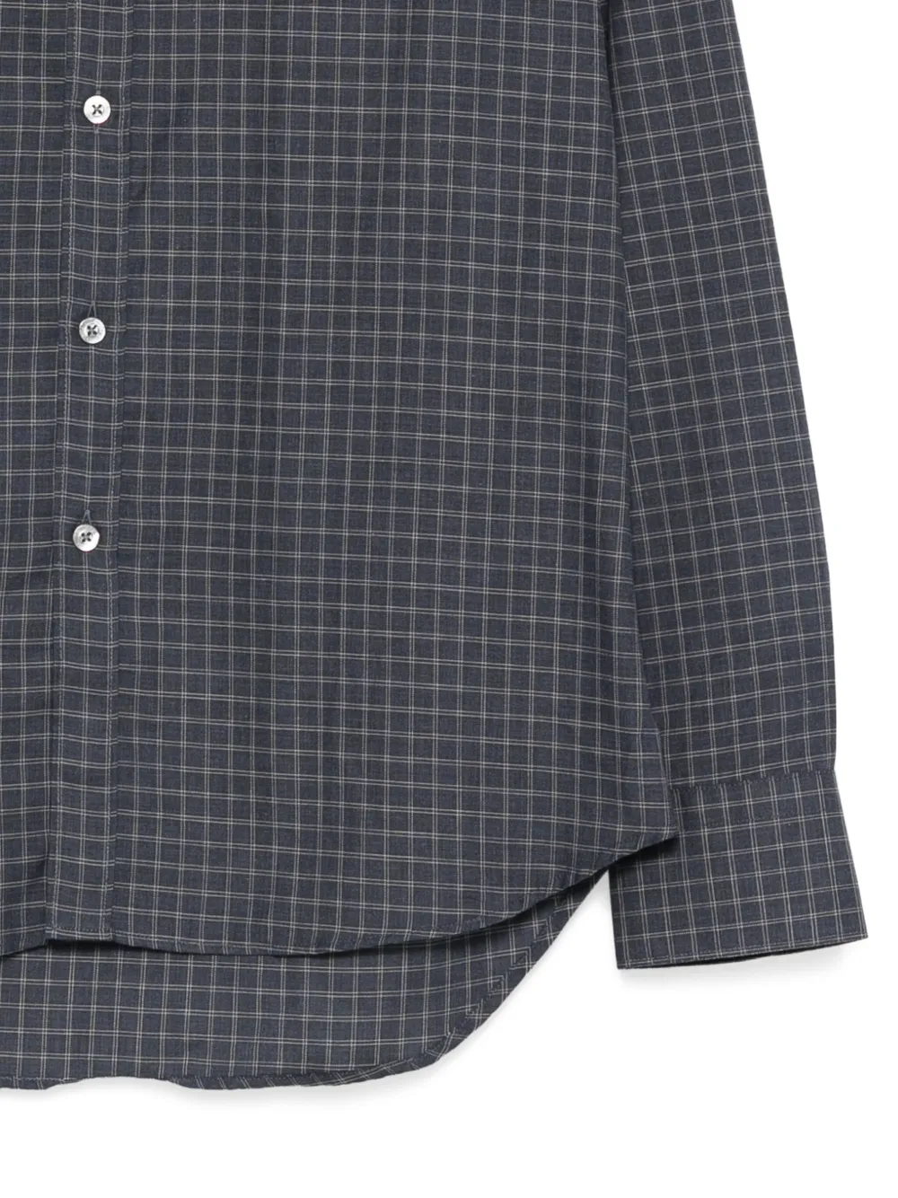 Canali Geruit overhemd Blauw