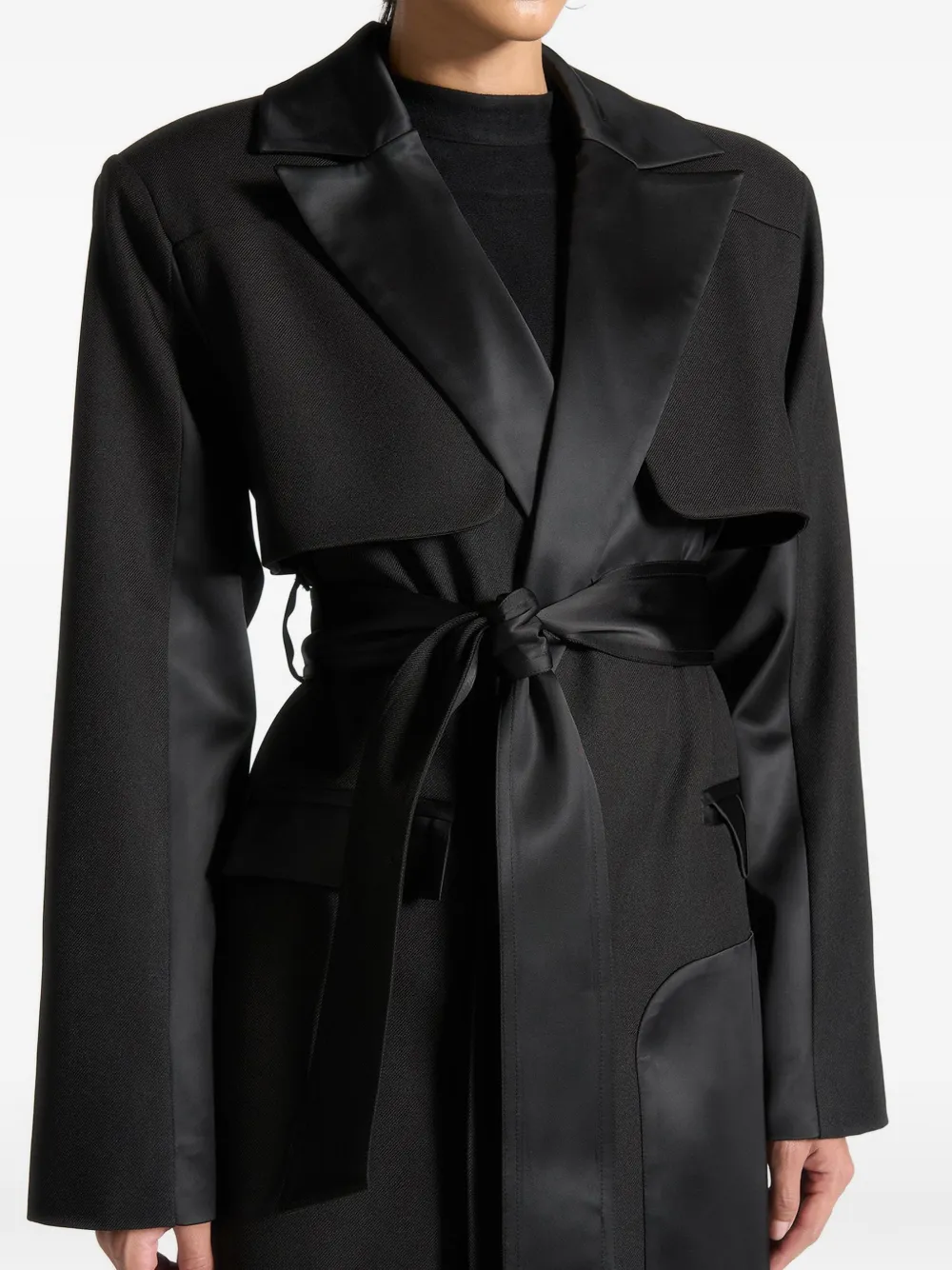 Manière De Voir Ilonat belted trench coat Zwart