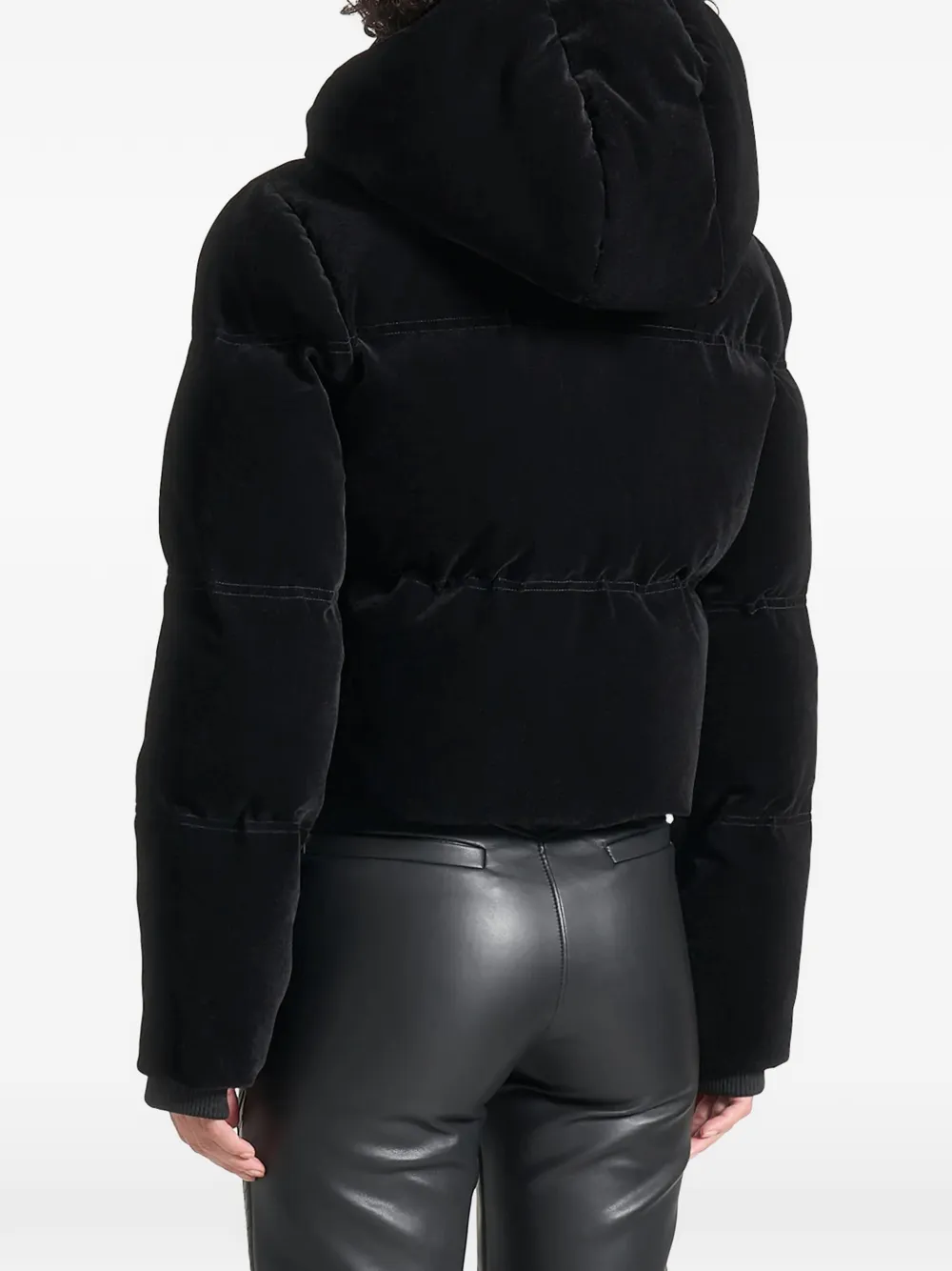 Manière De Voir Maéva Detachable-hood Puffer Jacket In Black