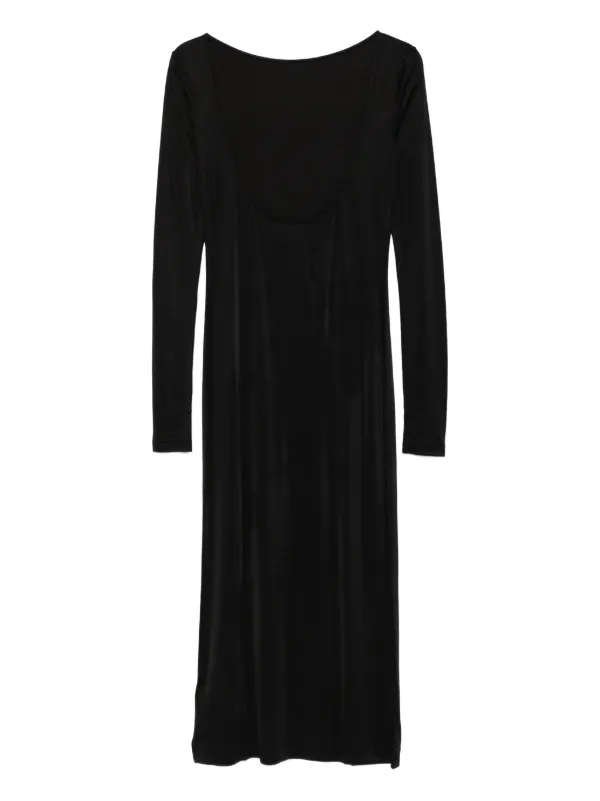 Filippa K Scoop-back Jersey Midi Dress - Black