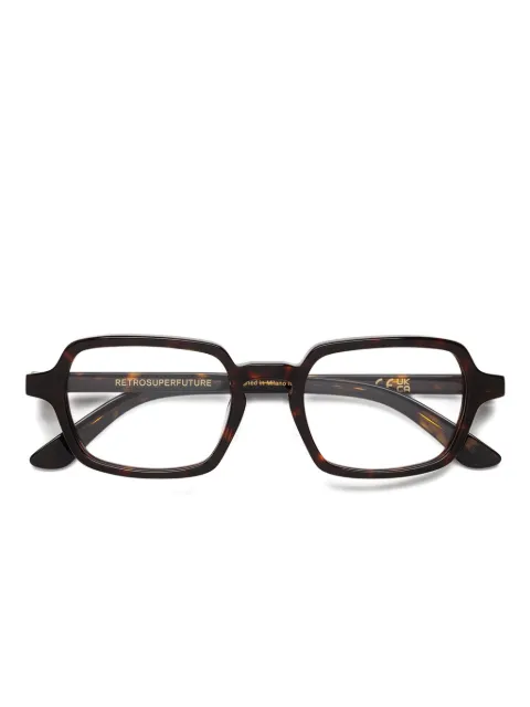 Retrosuperfuture lentes con armazón rectangular estilo carey