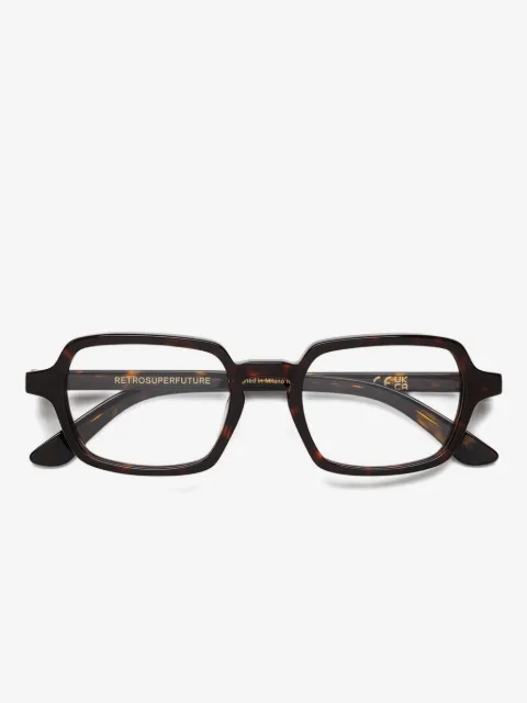 Retrosuperfuture lentes con armazón rectangular estilo carey