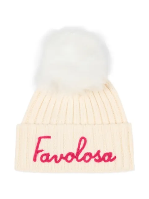 MC2 Saint Barth Kids pom-pom beanie hat
