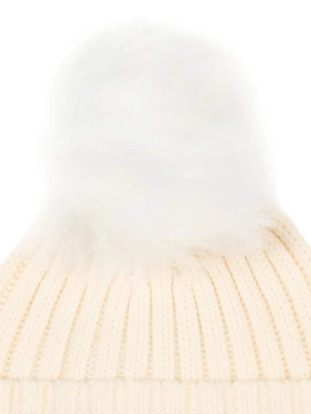 MC2 Saint Barth Kids Muts met pompon Beige