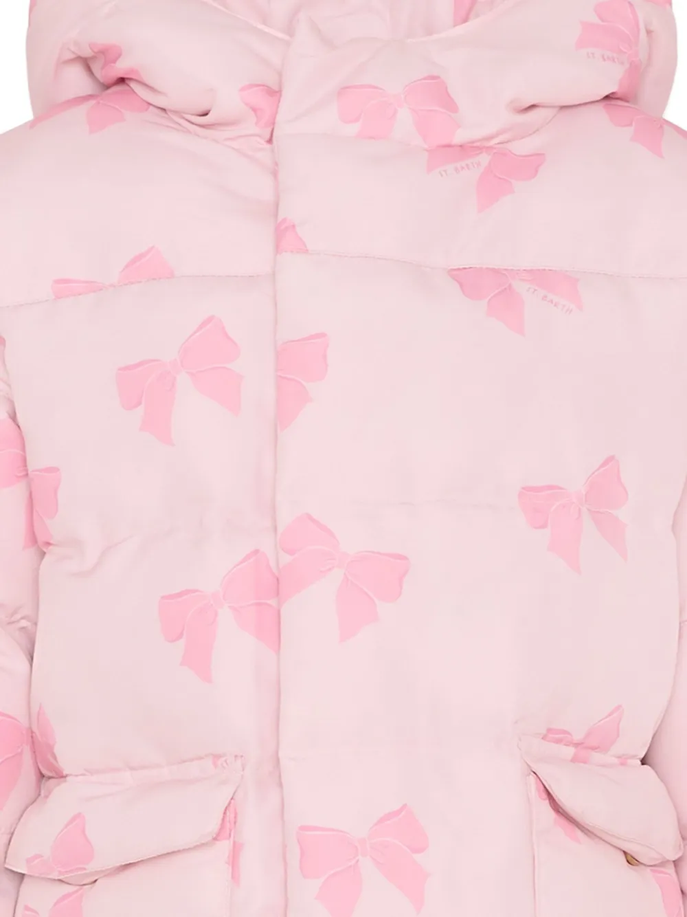 Mc2 Saint Barth Minnie Mouse Hooded Padded Jacket In Pink
