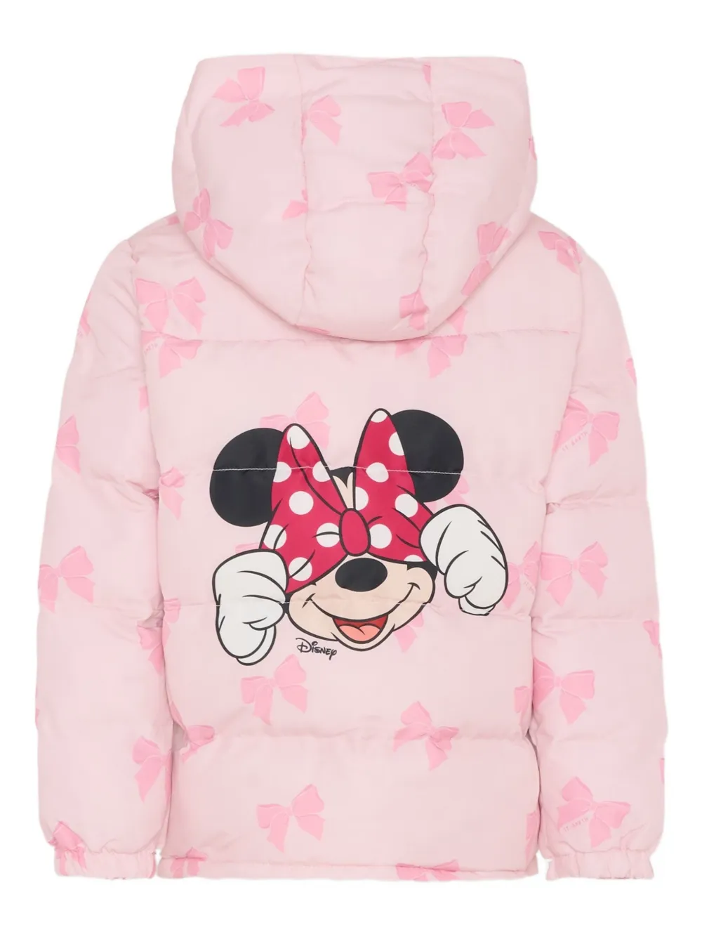 Mc2 Saint Barth Minnie Mouse Hooded Padded Jacket In Pink