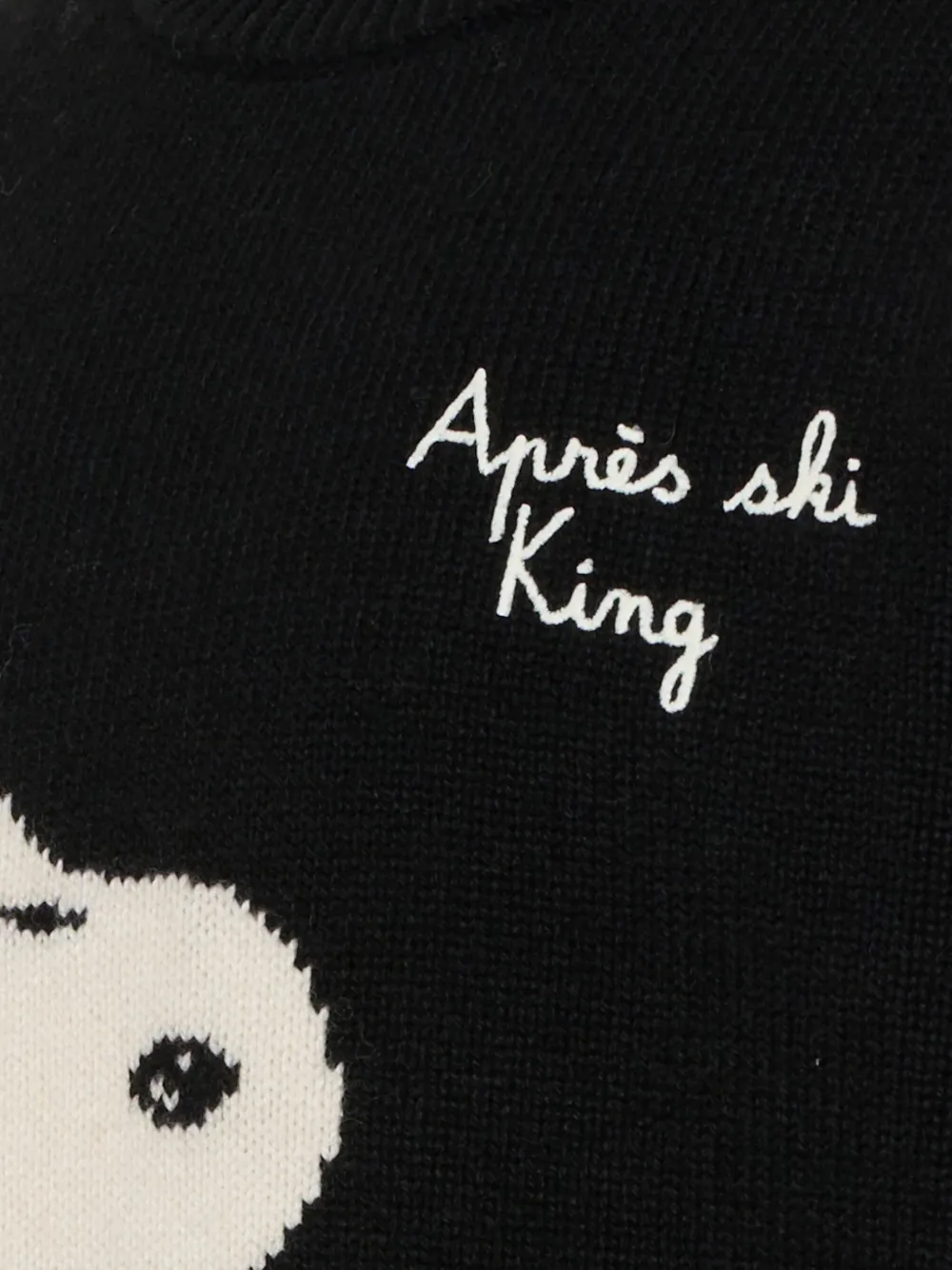 Mc2 Saint Barth Douglas Snoopy Motif Sweater In Black