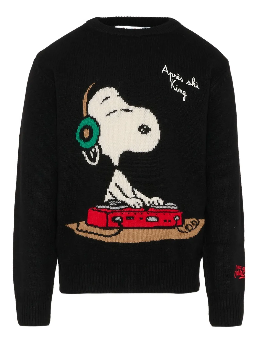 Mc2 Saint Barth Douglas Snoopy Motif Sweater In Black
