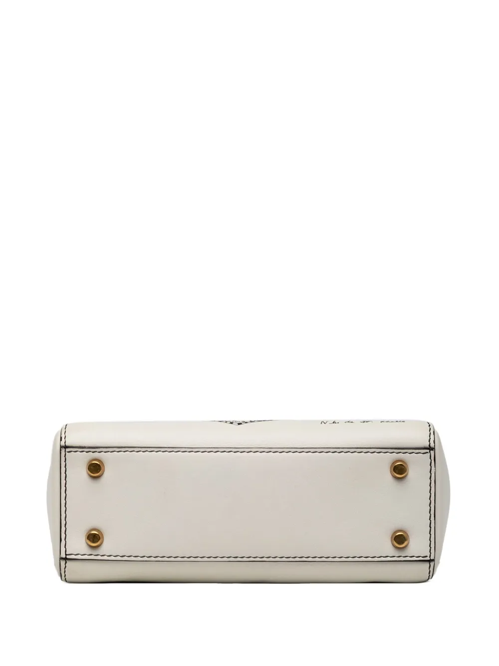 Pre-owned Dior 2017 Niki De Saint Phalle Mini Calfskin Lady  Satchel In White