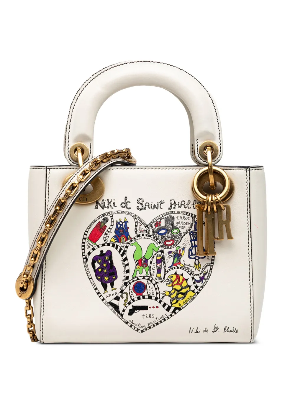 Christian Dior Pre-Owned 2017 ニキ ド サンファル ミニ カーフスキン レディ ディオール サッチェルバッグ Christian Dior Pre-Owned 2017 ニキ ド サンファル ミニ カーフスキン レディ ディオール サッチェルバッグ