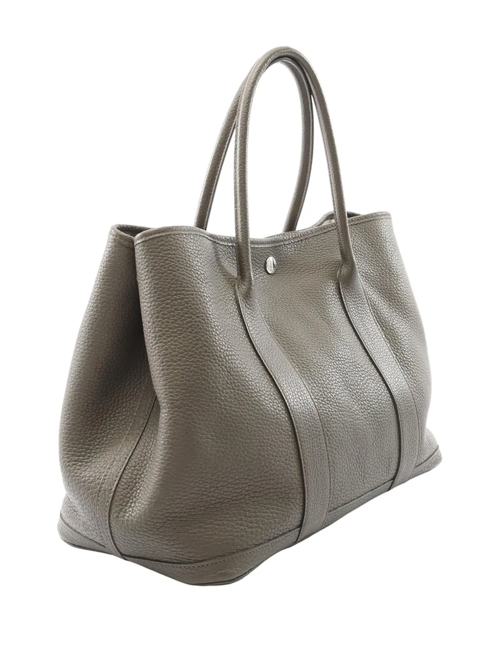 Pre-owned Hermes 2012 Clemence Garden Party 36 Tote Bag In Green