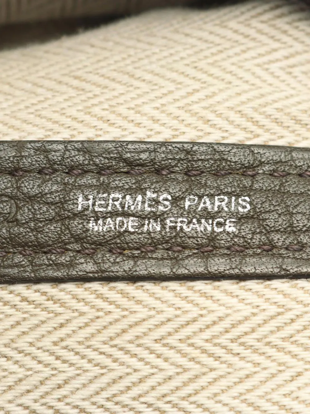 Pre-owned Hermes 2012 Clemence Garden Party 36 Tote Bag In Green